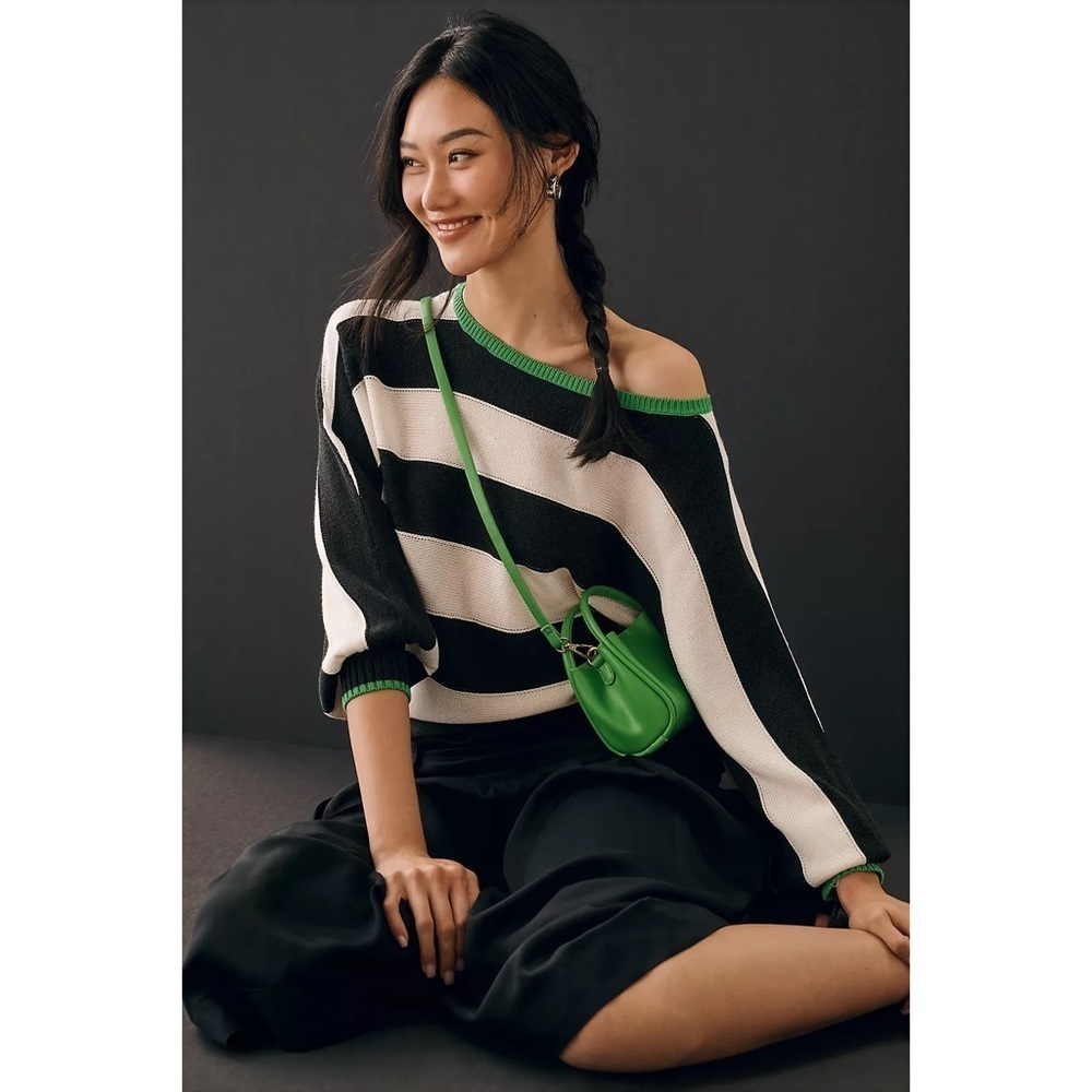 Anthropologie Maeve Slouchy Boatneck Sweater Size XXS